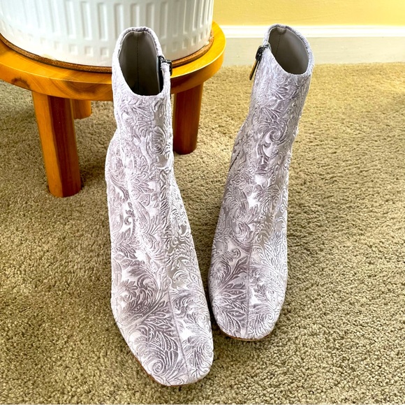 Marc Fisher LTD Grazi Flocked Velvet Booties - Picture 3 of 7